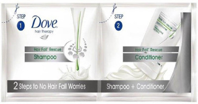 Dove pack of 10 : shampoo +conditioner(10 ml)