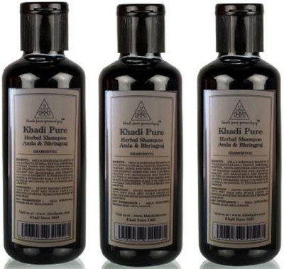 KHADI PURE GRAMODYOG HERBAL AMLA & BHRINGRAJ SHAMPOO(630 ml)