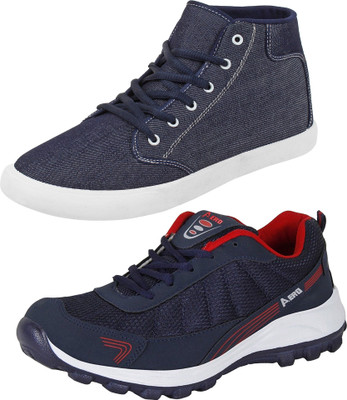 Aero 02 Pair Combo Power Play Running and Canvas Sneakers Sneakers For Men(Red, Blue, Blue
Aero 02 Pair Combo Power Play Running and Canvas Sneakers Sneakers For Men(Red, Blue, Blue