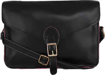 Liza Women Casual Black PU Sling Bag