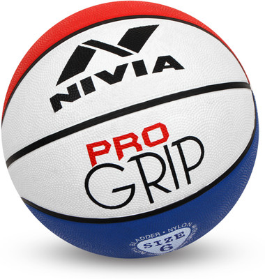 Nivia Pro Grip Basketball - Size: (Pack of 1, Red, Blue, White