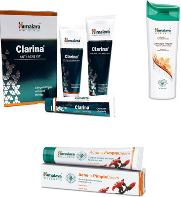 Himalaya Clarina Anti Acne Kit, Damage Repair Protein Shampoo, Pimple Cream(Set of 5)
Himalaya Clarina Anti Acne Kit, Damage Repair Protein Shampoo, Pimple Cream(Set of 5)
