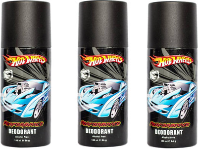 Hot Wheels Performance Deodorant for Boys Pack of 3 Combo (150ML each) Deodorant Spray - For Men(450 ml, Pack of 3)
Hot Wheels Performance Deodorant for Boys Pack of 3 Combo (150ML each) Deodorant Spray - For Men(450 ml, Pack of 3)