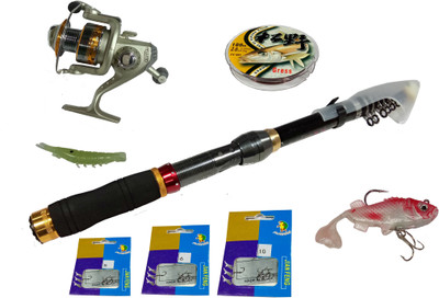 laxenterprise FISHING SET GRAPHITE-BLACK FISHING-360 ( 46 ) Black Fishing Rod(290 cm, 0.4, Black)