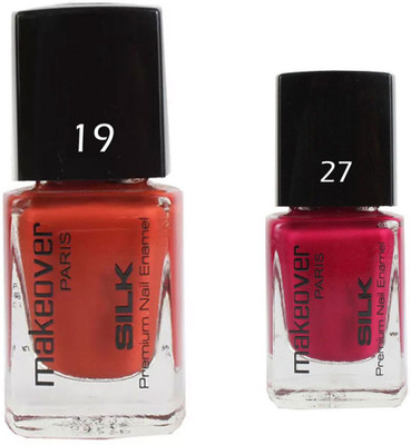 Makeover Professional Nail Paint Combo Spicy-Magneta-19 , Love-Affair-27 (9 ml, Pack of 2) Multi(Pack of 2)
Makeover Professional Nail Paint Combo Spicy-Magneta-19 , Love-Affair-27 (9 ml, Pack of 2) Multi(Pack of 2)