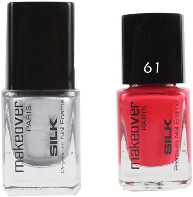 Makeover Professional Nail Paint Hot Silk Silver-14 , Nail Paint pouch Pink-61 Multi(Pack of 2)
Makeover Professional Nail Paint Hot Silk Silver-14 , Nail Paint pouch Pink-61 Multi(Pack of 2)