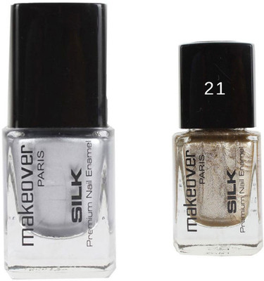 Makeover Professional Nail Paint Combo Hot-Silk-Silver-14 , Hot-Silk-Golden-21 (9 ml, Pack of 2) Multi(Pack of 2)
Makeover Professional Nail Paint Combo Hot-Silk-Silver-14 , Hot-Silk-Golden-21 (9 ml, Pack of 2) Multi(Pack of 2)