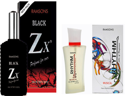 RAMSONS BLACK ZX PERFUME 100 ML+ MUSICAL PERFUME 40 ML Eau de Parfum - 100 ml(For Men & Women)
RAMSONS BLACK ZX PERFUME 100 ML+ MUSICAL PERFUME 40 ML Eau de Parfum - 100 ml(For Men & Women)