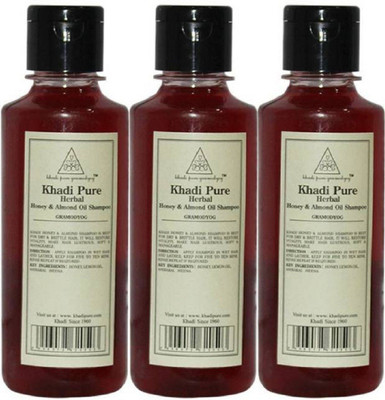 KHADI PURE GRAMODYOG HERBAL HONEY & ALMOND OIL SHAMPOO(630 ml)