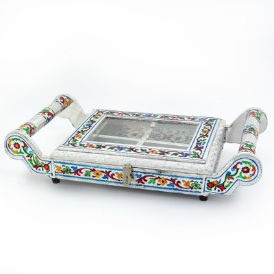 Tradition India Transparent Four Partition Dryfruit Serving Tray Cast Iron Decorative Platter(Silver)
Tradition India Transparent Four Partition Dryfruit Serving Tray Cast Iron Decorative Platter(Silver)