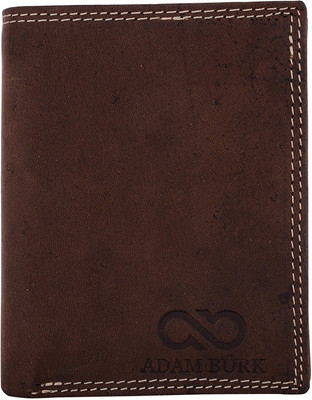 Adamburk Men Brown Genuine Leather Wallet(8 Card Slots)