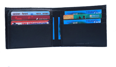 goodhand Men Black Genuine Leather Wallet(11 Card Slots)