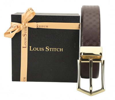LOUIS STITCH Men Party Brown Genuine Leather Reversible Belt, Reversible black and brown
LOUIS STITCH Men Party Brown Genuine Leather Reversible Belt, Reversible black and brown