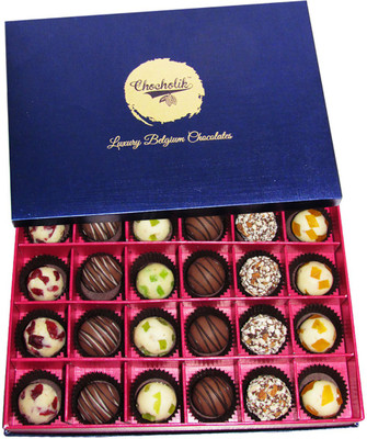 Chocholik Valentines Day Gift Box - I Love You Forever Chocolate Box - 24Pc Truffles(288 g)
Chocholik Valentines Day Gift Box - I Love You Forever Chocolate Box - 24Pc Truffles(288 g)