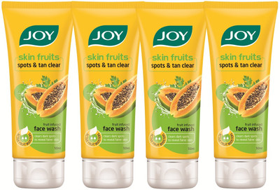 Joy Skin Fruits Spots & Tan Clear Face Wash (Papaya)(Pack of 4 x 50 ml) Face Wash(200 ml)
Joy Skin Fruits Spots & Tan Clear Face Wash (Papaya)(Pack of 4 x 50 ml) Face Wash(200 ml)