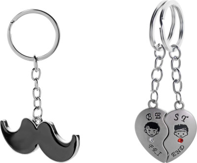 Three Shades Mooch, Mustace With Silver Edge Key Chain & Red Heart Key Chain for Valentine Gifting, Anniversarry, Birthday Key Chain
Three Shades Mooch, Mustace With Silver Edge Key Chain & Red Heart Key Chain for Valentine Gifting, Anniversarry, Birthday Key Chain