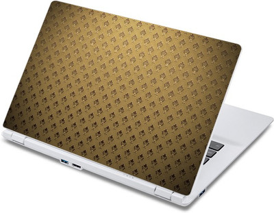 ezyPRNT Bird and Star Brown Pattern (13 to 13.9 inch) Vinyl Laptop Decal 13