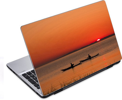 ezyPRNT Fishermen In Sunset (14 to 14.9 inch) Vinyl Laptop Decal 14