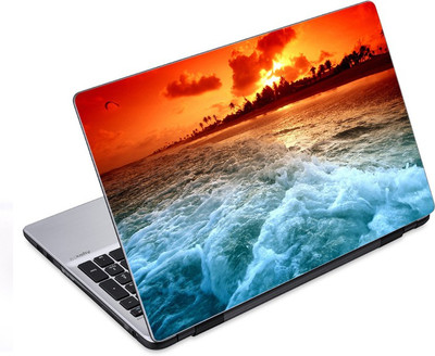 ezyPRNT Morning At Sea Beach (14 to 14.9 inch) Vinyl Laptop Decal 14