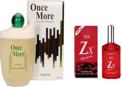 RAMSONS ONCE MORE PERFUME 100 ML+ RED ZX PERFUME 30 ML Eau de Parfum - 100 ml(For Men & Women)
RAMSONS ONCE MORE PERFUME 100 ML+ RED ZX PERFUME 30 ML Eau de Parfum - 100 ml(For Men & Women)