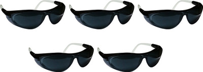 Vezual 99% uv Protected (Pack of 5) Power Tool, Welding, Laboratory, Wood-working Safety Goggle(Free-size)