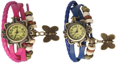Freny Exim Treny and precious Butterfly Pink and blue leather bracelet strap round dial Watch - For Girls
Freny Exim Treny and precious Butterfly Pink and blue leather bracelet strap round dial Watch - For Girls