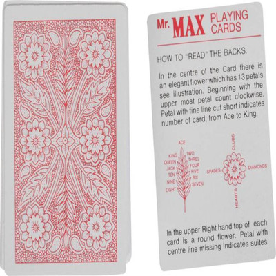 Bs Spy Magic Playing Cards Best For Flash BS4 Duplex Centered Board (Red)(Red)