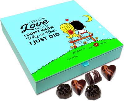 Chocholik Valentines Day Gift Box - I Fell In Love With You Chocolate Box - 9pc Truffles(108 g)
