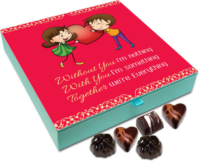 Chocholik Valentines Day Gift Box - Without You I Am Nothing Chocolate Box - 9pc Truffles(108 g)
Chocholik Valentines Day Gift Box - Without You I Am Nothing Chocolate Box - 9pc Truffles(108 g)