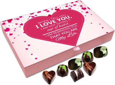 Chocholik Valentines Day Gift Box - You Are My Life Chocolate Box - 12pc Truffles(144 g)
Chocholik Valentines Day Gift Box - You Are My Life Chocolate Box - 12pc Truffles(144 g)