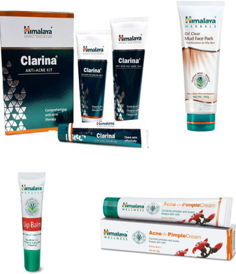 Himalaya Clarina Anti Acne Kit, Oil Clear Mud Face Pack, Lip Balm, Pimple Cream(Set of 7)
Himalaya Clarina Anti Acne Kit, Oil Clear Mud Face Pack, Lip Balm, Pimple Cream(Set of 7)