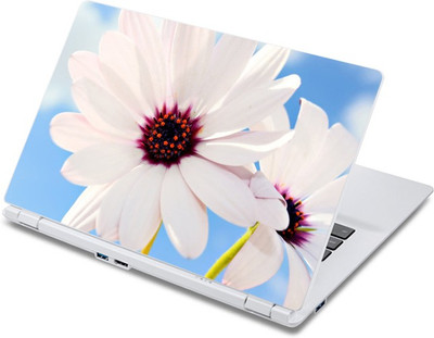 ezyPRNT Awesome White Flower Close-up (13 to 13.9 inch) Vinyl Laptop Decal 13