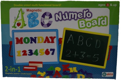 Ekta Abc Numero Board Magnetic PreSchool Game Board Game(Multicolor)