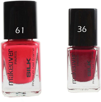 Makeover Professional Nail Paint Combo Pouch-Pink-61 , Dark-Magneta-36 (9 ml, Pack of 2) Multi(Pack of 2)
Makeover Professional Nail Paint Combo Pouch-Pink-61 , Dark-Magneta-36 (9 ml, Pack of 2) Multi(Pack of 2)