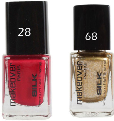 Makeover Professional Nail Paint Combo Rosewood-Pink-28 , Sparking-Golden-68 (9 ml, Pack of 2) Multi(Pack of 2)
Makeover Professional Nail Paint Combo Rosewood-Pink-28 , Sparking-Golden-68 (9 ml, Pack of 2) Multi(Pack of 2)