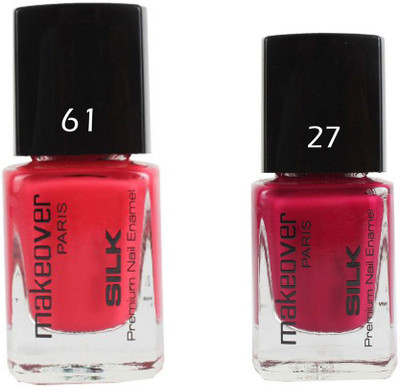 Makeover Professional Nail Paint Combo Pouch-Pink-61 , Love-Affair-27 (9 ml, Pack of 2) Multi(Pack of 2)
Makeover Professional Nail Paint Combo Pouch-Pink-61 , Love-Affair-27 (9 ml, Pack of 2) Multi(Pack of 2)
