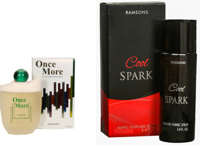 RAMSONS COOL SPARK PERFUME 100 ML+ ONCE MORE PERFUME 40 ML Eau de Parfum - 100 ml(For Men & Women)
RAMSONS COOL SPARK PERFUME 100 ML+ ONCE MORE PERFUME 40 ML Eau de Parfum - 100 ml(For Men & Women)