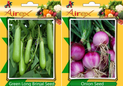 Airex Green Long Brinjal and Onion Vegetables Seed (Pack Of 15 Seed * 2 Per Packet) Seed(15 per packet)
Airex Green Long Brinjal and Onion Vegetables Seed (Pack Of 15 Seed * 2 Per Packet) Seed(15 per packet)