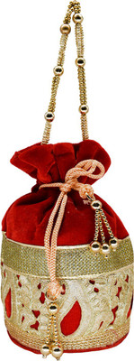 Bagaholics Ethnic Clutch Velvet Potli Batwa Pouch Bag with Metal Beadwork Gift For Women Potli Potli(Red)
Bagaholics Ethnic Clutch Velvet Potli Batwa Pouch Bag with Metal Beadwork Gift For Women Potli Potli(Red)