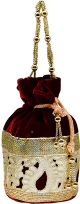 Bagaholics Ethnic Clutch Velvet Potli Batwa Pouch Bag with Metal Beadwork Gift For Women Potli Potli(Maroon)
Bagaholics Ethnic Clutch Velvet Potli Batwa Pouch Bag with Metal Beadwork Gift For Women Potli Potli(Maroon)