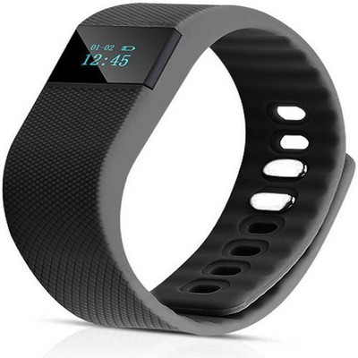 techdeal Bluetooth 4.0 Health Bracelet Sport Sleep Fitness Tracker(Grey Strap, Size : Regular)