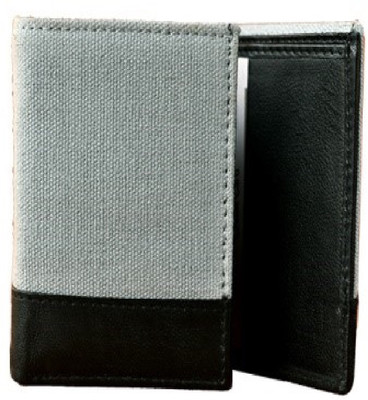 Aspen Leather Men Black, Grey Genuine Leather Wallet(5 Card Slots)