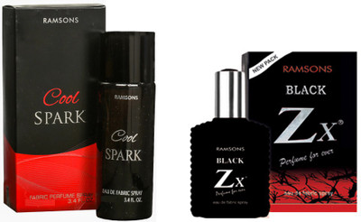 Romsons COOL SPARK PERFUME 40 ML+ BLACK ZX PERFUME 30 ML Eau de Parfum - 100 ml(For Men & Women)
Romsons COOL SPARK PERFUME 40 ML+ BLACK ZX PERFUME 30 ML Eau de Parfum - 100 ml(For Men & Women)