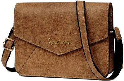 Borse Women Casual Brown Genuine Leather Sling Bag