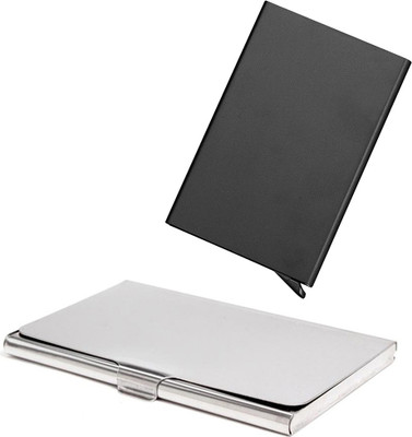 Stealodeal Black Automatic Pop-Up RFID Case With Silver Stainless Steel 8 Card Holder(Set of 2, Black, Silver)
Stealodeal Black Automatic Pop-Up RFID Case With Silver Stainless Steel 8 Card Holder(Set of 2, Black, Silver)