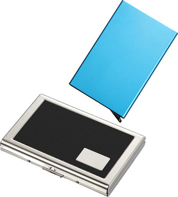 Stealodeal Blue Automatic Pop-Up RFID Case With Debit Cards Keeping 8 Card Holder(Set of 2, Blue, Black)
Stealodeal Blue Automatic Pop-Up RFID Case With Debit Cards Keeping 8 Card Holder(Set of 2, Blue, Black)