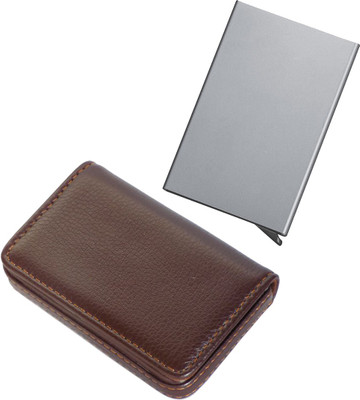 Stealodeal Silver Automatic Pop-Up RFID Case With Brown Leather 8 Card Holder(Set of 2, Silver, Brown)
Stealodeal Silver Automatic Pop-Up RFID Case With Brown Leather 8 Card Holder(Set of 2, Silver, Brown)