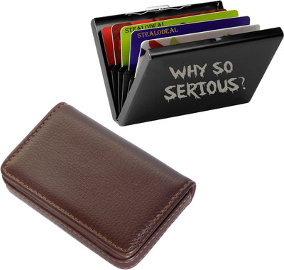 Stealodeal Black Why So Serious With High Quality Brown Leather 6 Card Holder(Set of 2, Black, Brown)
Stealodeal Black Why So Serious With High Quality Brown Leather 6 Card Holder(Set of 2, Black, Brown)