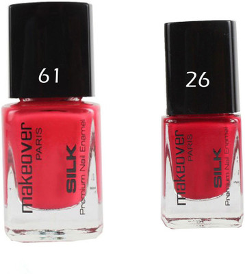 Makeover Professional Nail Paint Combo Pouch-Pink-61 , Cherry-Red-26 (9 ml, Pack of 2) Multi(Pack of 2)
Makeover Professional Nail Paint Combo Pouch-Pink-61 , Cherry-Red-26 (9 ml, Pack of 2) Multi(Pack of 2)