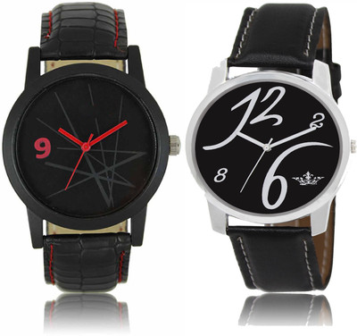 SRK ENTERPRISE Attractive Look Printed Dial Men Watch Combo LR 08 _ LD 02 Watch - For Men